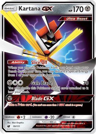 Kartana GX (70/111) - SM Crimson Invasion Holofoil - Ultra Rare
