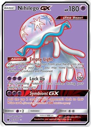 Nihilego GX (Full Art) (103/111) - SM Crimson Invasion Holofoil - Ultra Rare