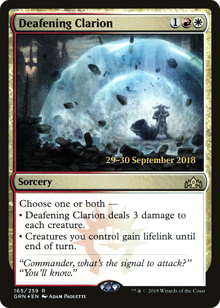 Deafening Clarion (PRE-165S) - Guilds of Ravnica Promos (Prerelease) Foil