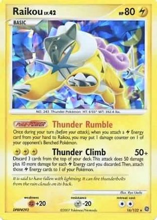 Raikou (Cracked Ice Holo) (16/132) - Miscellaneous Cards & Products Holofoil - Promo