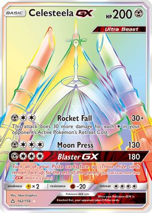 Celesteela GX (Secret Rare) (162/156) - SM Ultra Prism Holofoil - Secret Rare