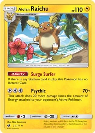 Alolan Raichu 031/111 - Deck Exclusives Normal - Rare