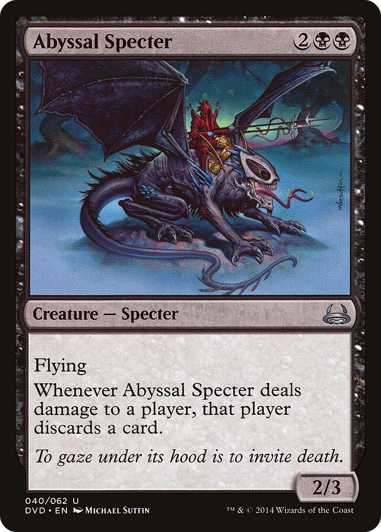 Abyssal Specter (DD3-040) - Duel Decks Anthology: Divine vs. Demonic