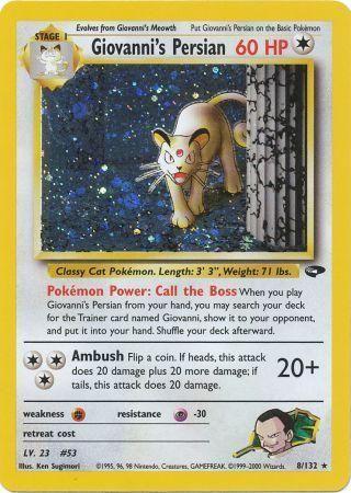 Giovanni's Persian 008/132 - Gym Challenge Unlimited Holofoil - Holo Rare