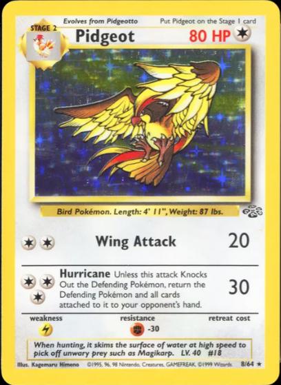 Pidgeot 008/064 - Jungle Unlimited Holofoil - Holo Rare