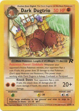 Dark Dugtrio 023/082 - Team Rocket Unlimited - Rare