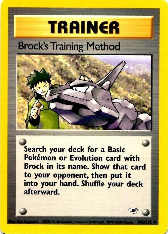 Brock's Training Method (106/132) - Gym Heroes Unlimited - Uncommon