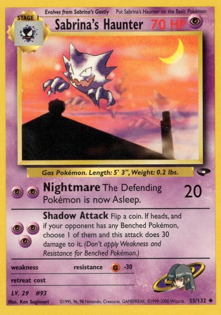 Sabrina's Haunter 055/132 - Gym Challenge Unlimited - Uncommon
