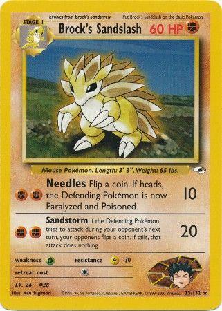 Brock's Sandslash 023/132 - Gym Heroes Unlimited - Rare