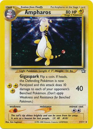 Ampharos 001/111 - Neo Genesis Unlimited Holofoil - Holo Rare