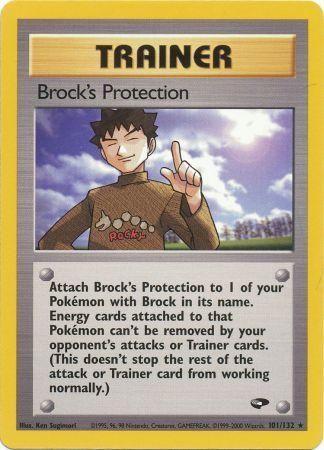 Brock's Protection 101/132 - Gym Challenge Unlimited - Rare