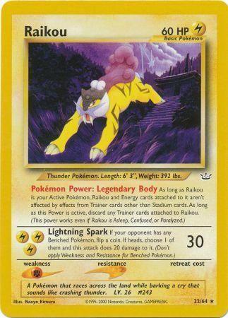 Raikou 022/064 - Neo Revelation Unlimited - Rare