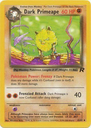 Dark Primeape (43/82) - Team Rocket Unlimited - Uncommon