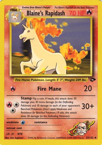 Blaine's Rapidash 033/132 - Gym Challenge Unlimited - Uncommon
