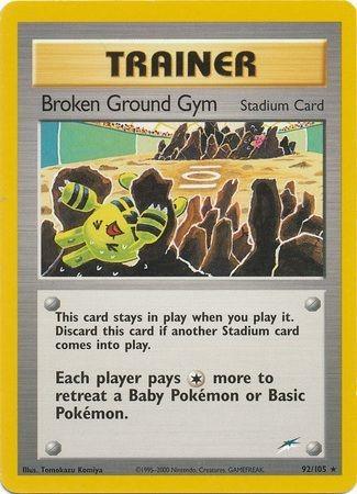 Broken Ground Gym 092/105 - Neo Destiny Unlimited - Rare