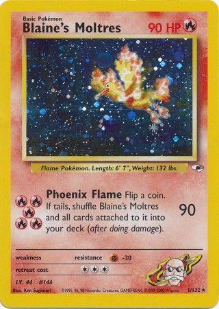 Blaine's Moltres 001/132 - Gym Heroes Unlimited Holofoil - Holo Rare