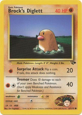 Brock's Diglett 067/132 - Gym Challenge Unlimited - Common