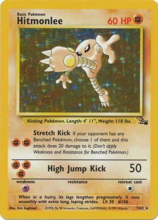 Hitmonlee 007/062 - Fossil Unlimited Holofoil - Holo Rare