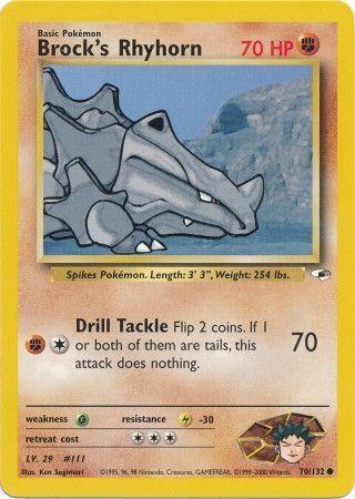 Brock's Rhyhorn 070/132 - Gym Heroes Unlimited - Common