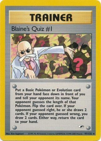 Blaine's Quiz #1 097/132 - Gym Heroes Unlimited - Rare