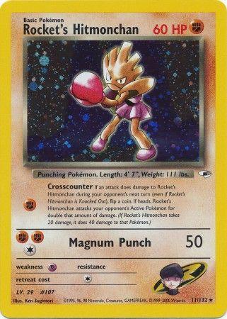 Rocket's Hitmonchan 011/132 - Gym Heroes Unlimited Holofoil - Holo Rare