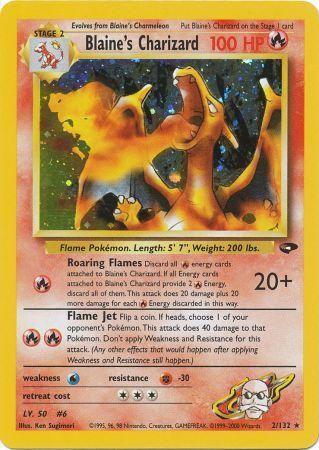 Blaine's Charizard 002/132 - Gym Challenge Unlimited Holofoil - Holo Rare