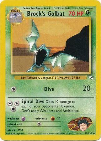 Brock's Golbat 039/132 - Gym Heroes Unlimited - Uncommon