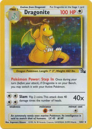 Dragonite (4) 004/62 - Fossil Unlimited Holofoil - Holo Rare