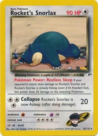 Rocket's Snorlax 033/132 - Gym Heroes Unlimited - Rare
