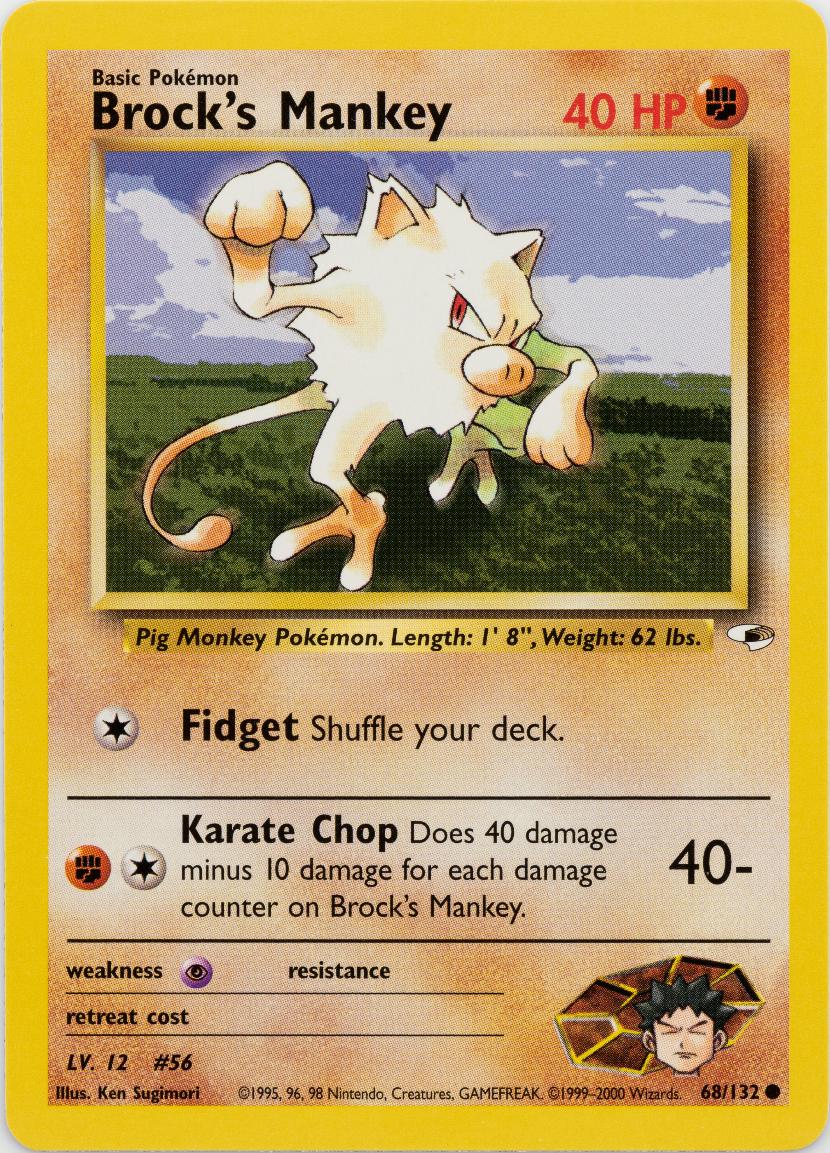Brock's Mankey 068/132 - Gym Heroes Unlimited - Common