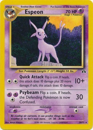 Espeon 020/075 - Neo Discovery Unlimited - Rare