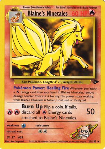 Blaine's Ninetales 021/132 - Gym Challenge Unlimited - Rare