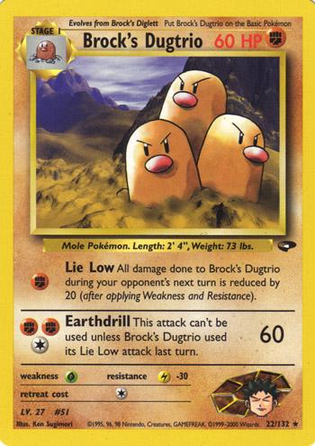 Brock's Dugtrio 022/132 - Gym Challenge Unlimited - Rare