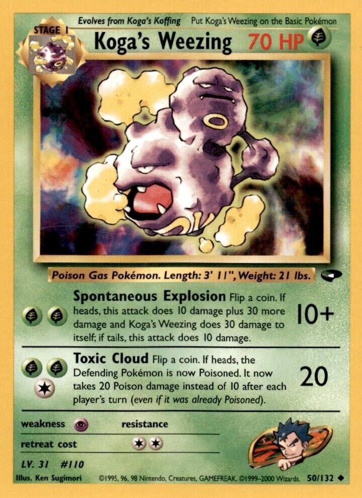 Koga's Weezing 050/132 - Gym Challenge Unlimited - Uncommon