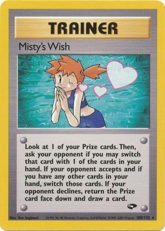 Misty's Wish 108/132 - Gym Challenge Unlimited - Rare