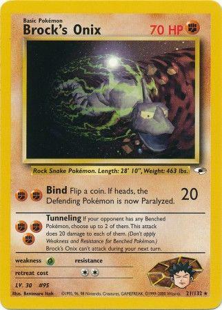 Brock's Onix 021/132 - Gym Heroes Unlimited - Rare