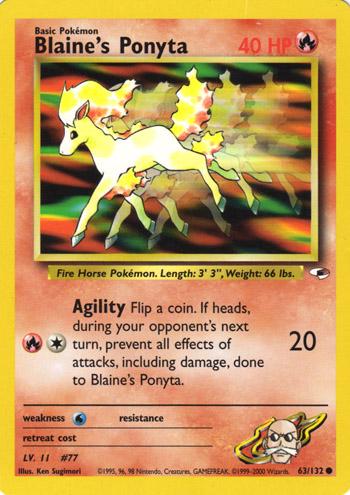 Blaine's Ponyta 063/132 - Gym Heroes Unlimited - Common