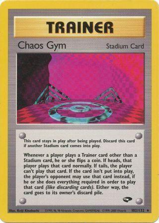 Chaos Gym 102/132 - Gym Challenge Unlimited - Rare
