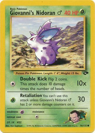 Giovanni's Nidoran M 076/132 - Gym Challenge Unlimited - Common