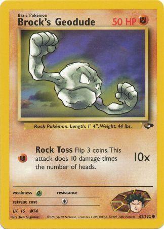 Brock's Geodude 068/132 - Gym Challenge Unlimited - Common