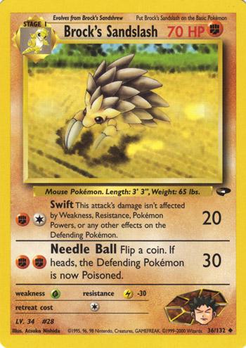 Brock's Sandslash 036/132 - Gym Challenge Unlimited - Uncommon