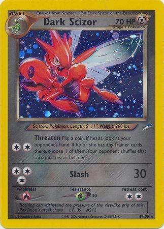 Dark Scizor 009/105 - Neo Destiny Unlimited Holofoil - Holo Rare