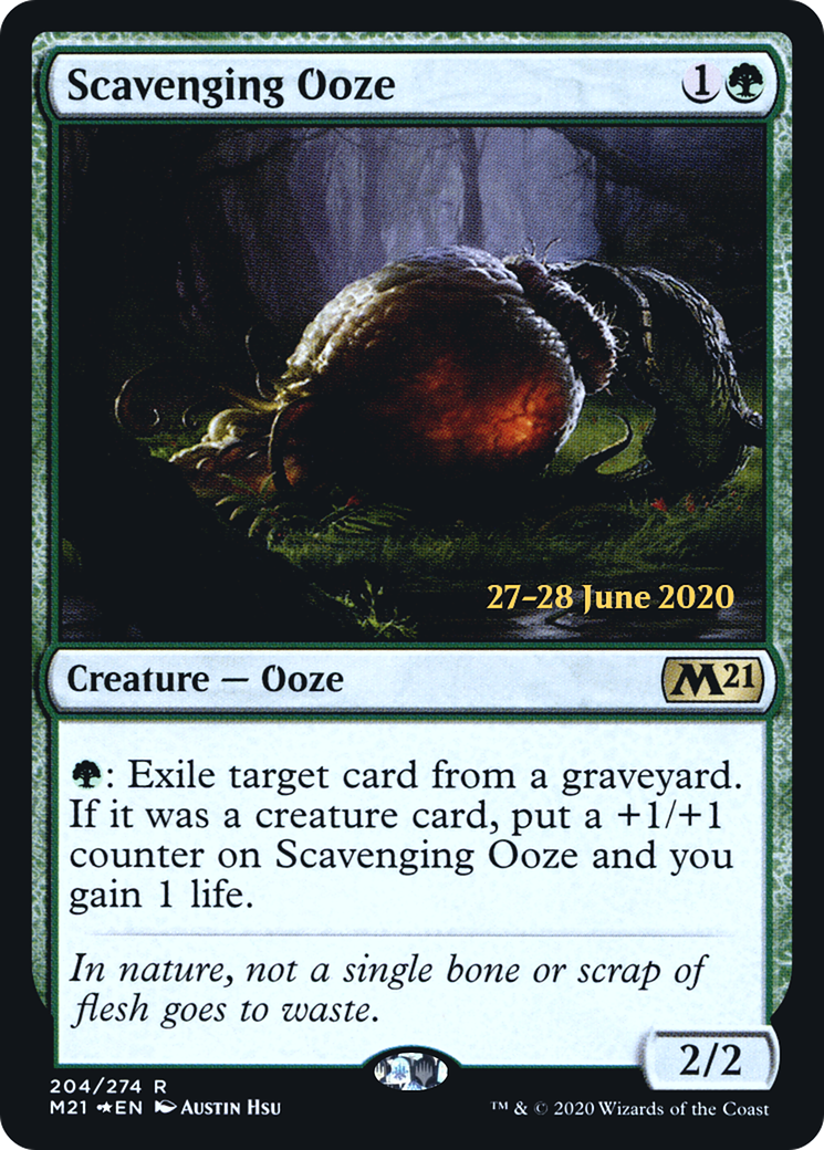 Scavenging Ooze (PRE-204S) - Core Set 2021 Promos (Prerelease) Foil