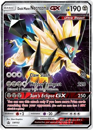 Dusk Mane Necrozma GX SM102 - SM Promos Holofoil - Promo