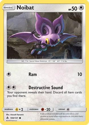 Noibat (100/131) - SM Forbidden Light Reverse Holofoil - Common
