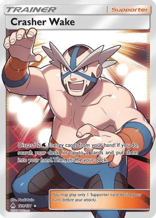 Crasher Wake (Full Art) (129/131) - SM Forbidden Light Holofoil - Ultra Rare