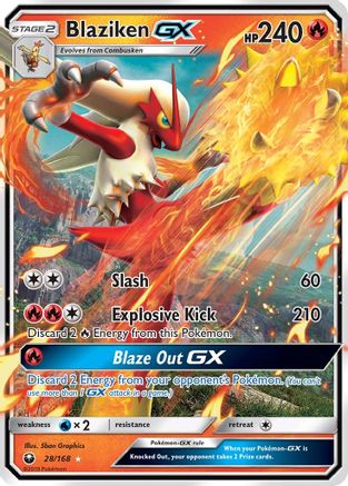 Blaziken GX (28/168) - SM Celestial Storm Holofoil - Ultra Rare