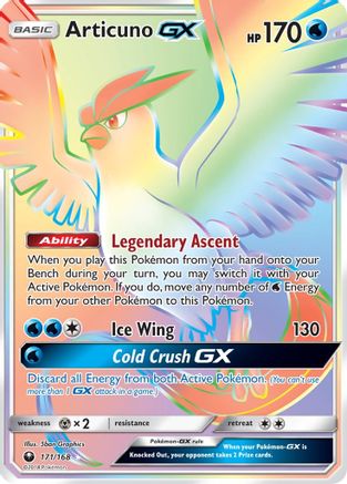 Articuno GX (Secret) (171/168) - SM Celestial Storm Holofoil - Secret Rare