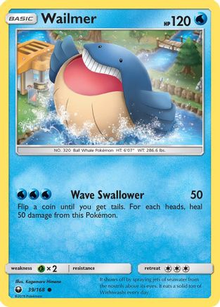 Wailmer (39/168) - SM Celestial Storm Reverse Holofoil - Common