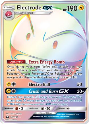 Electrode GX (Secret) 172 - SM Celestial Storm Holofoil - Secret Rare